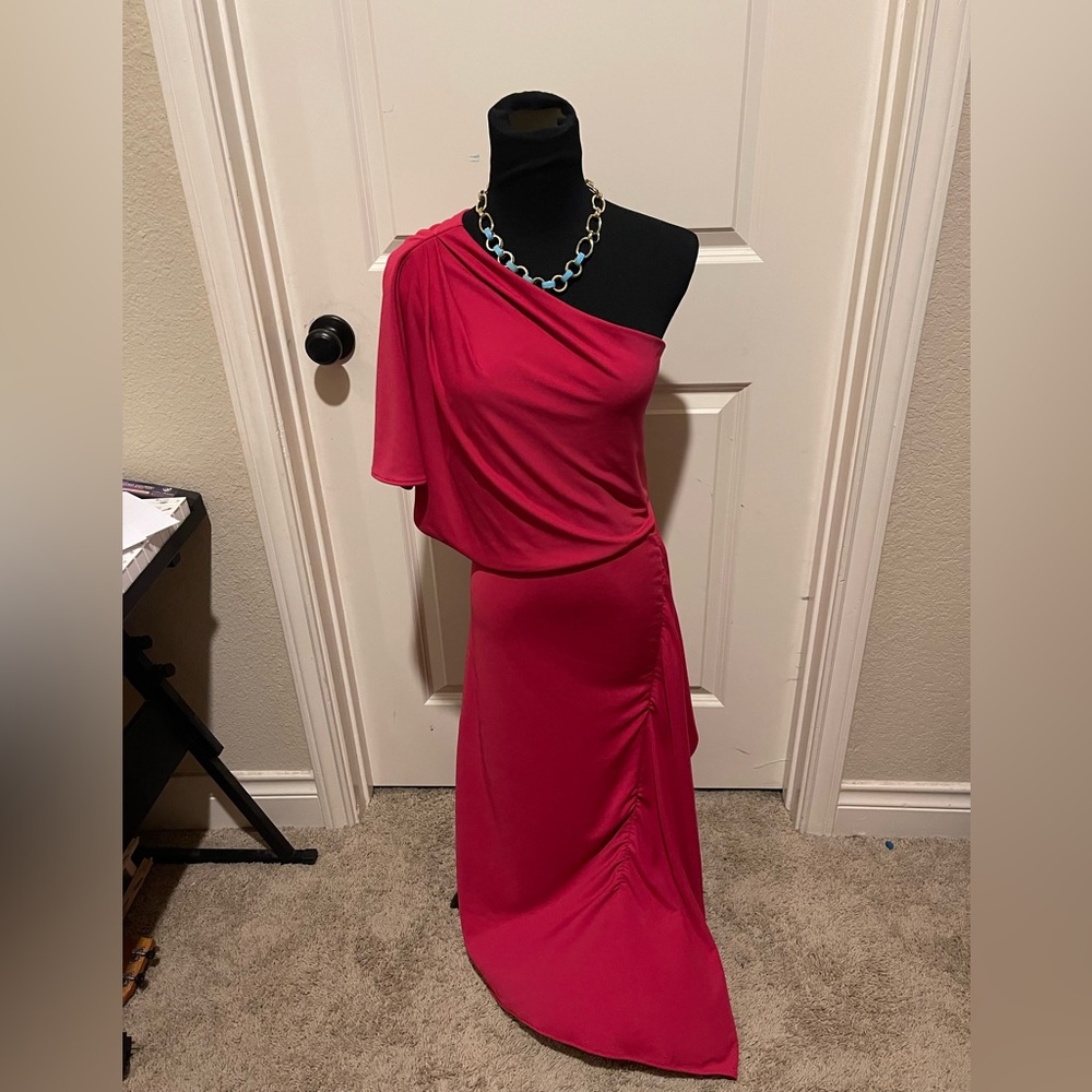 COPY - Talbots Asymmetrical One-Shoulder Outing Gown